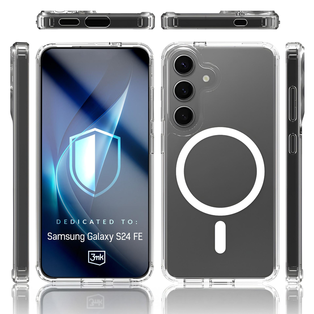3mk Armor MagCase Samsung Galaxy S24 FE vāciņš, caurspīdīgs