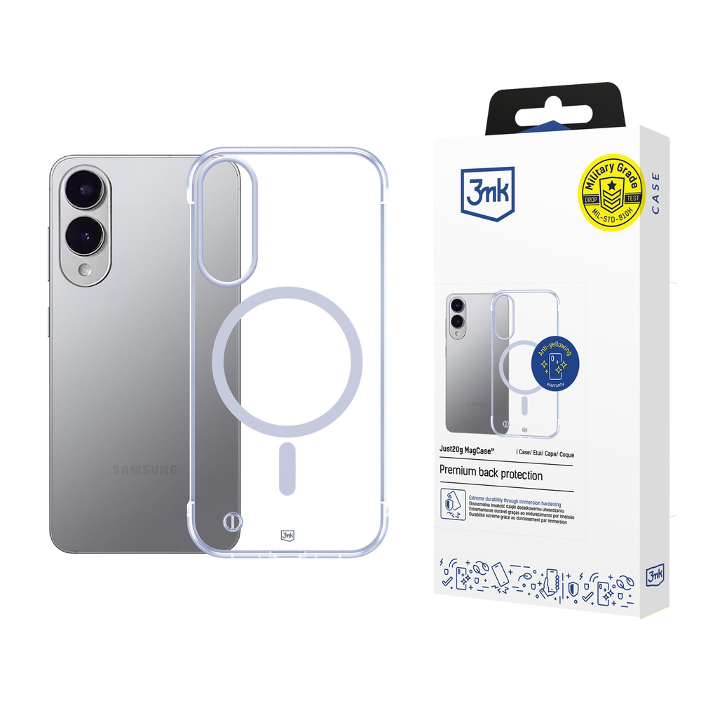3mk Just20g MagCase Samsung Galaxy S25 Edge vāciņš, caurspīdīgs