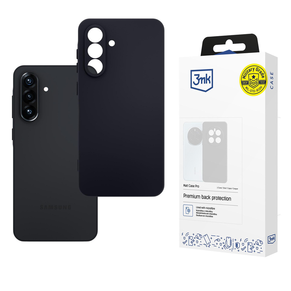 3mk Matt Case Pro Samsung Galaxy A36 vāciņš, matēts melns