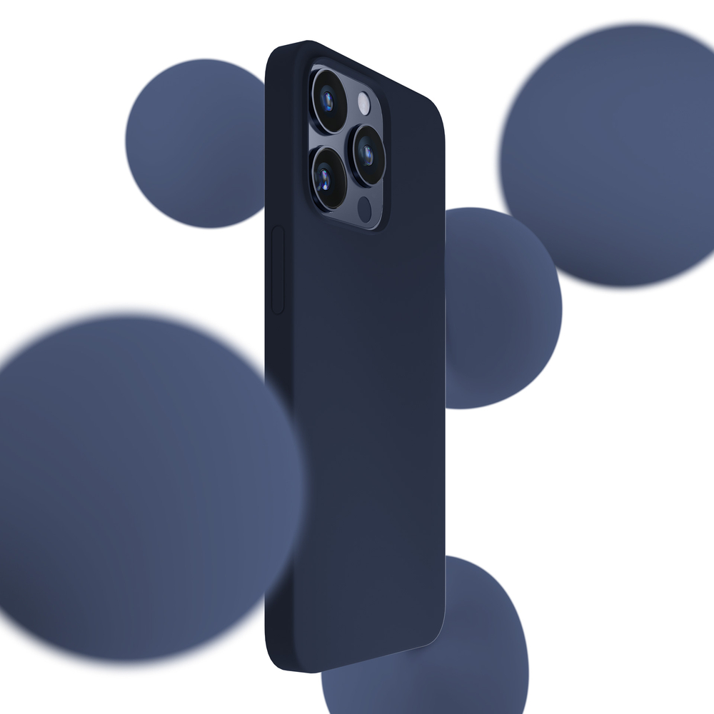 3mk iPhone 15 Pro Max vāciņš Silicone Case, tumši zils