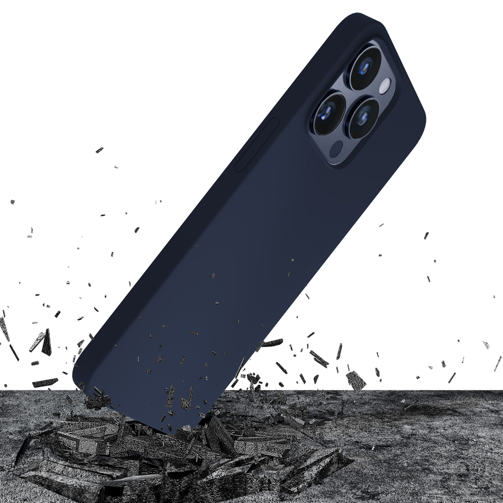 3mk iPhone 15 Pro Max vāciņš Silicone Case, tumši zils