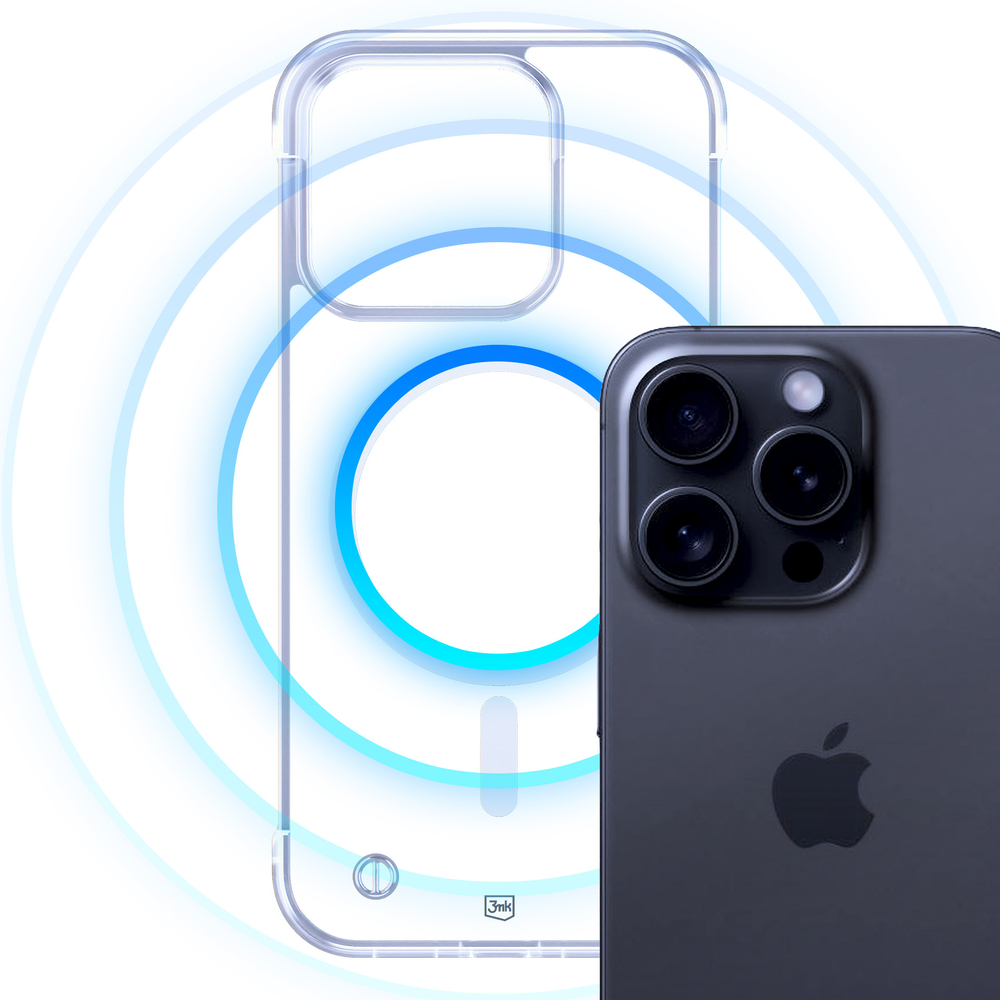 3mk iPhone 15 Pro Max vāciņš Just20g MagCase, caurspīdīgs