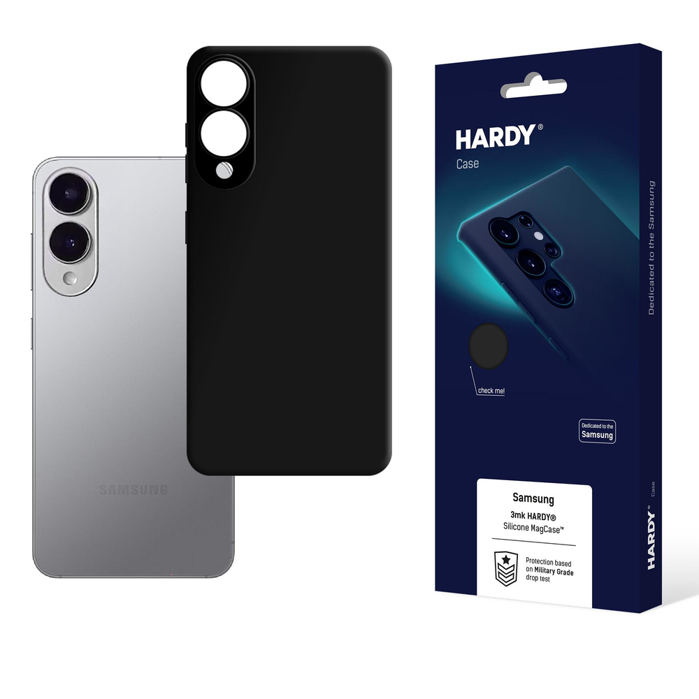 3mk Hardy Silicone MagCase Samsung Galaxy S25 Edge vāciņš, melns