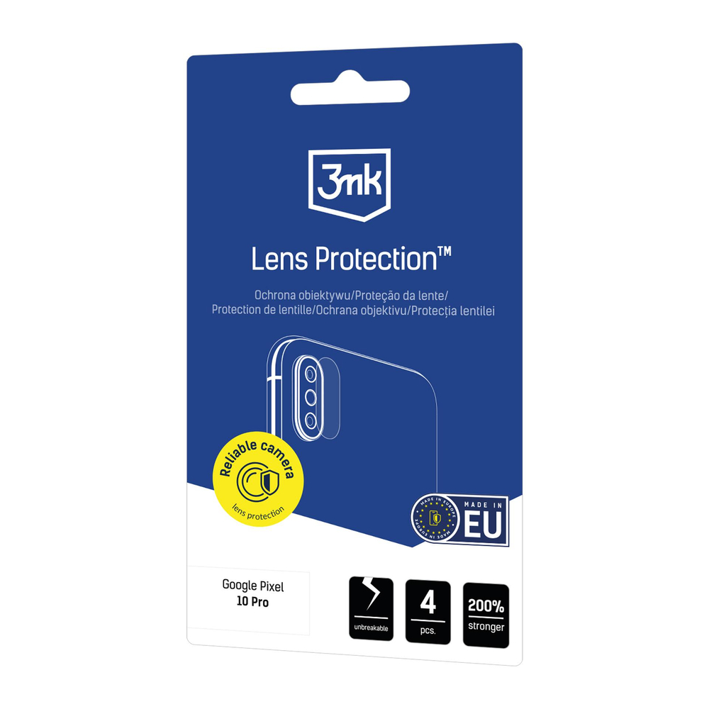 Google Pixel 10 Pro Aizmugurējās Kameras Aizsargstikls, 4 gab. | 3MK Lens Protection Back Camera Tempered Glass...