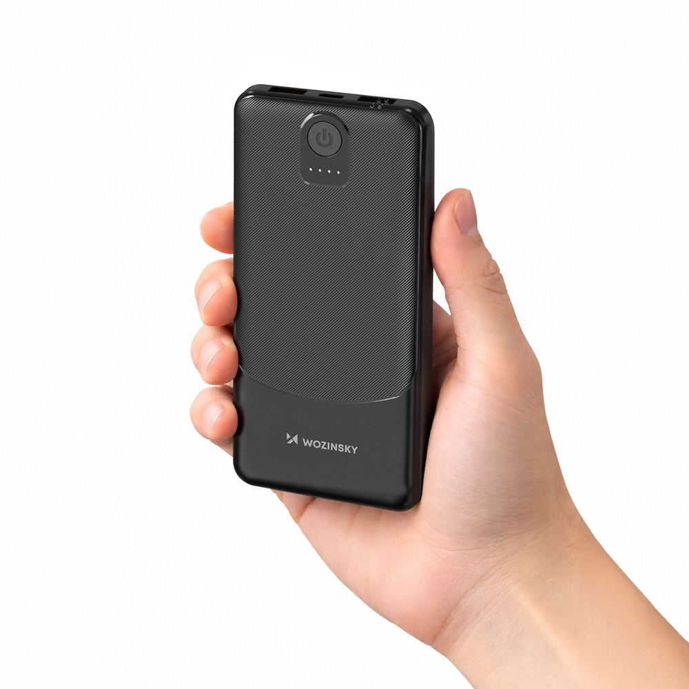 Wozinsky Wpower WPBBK-2 10000mAh ārējais akumulators, melns