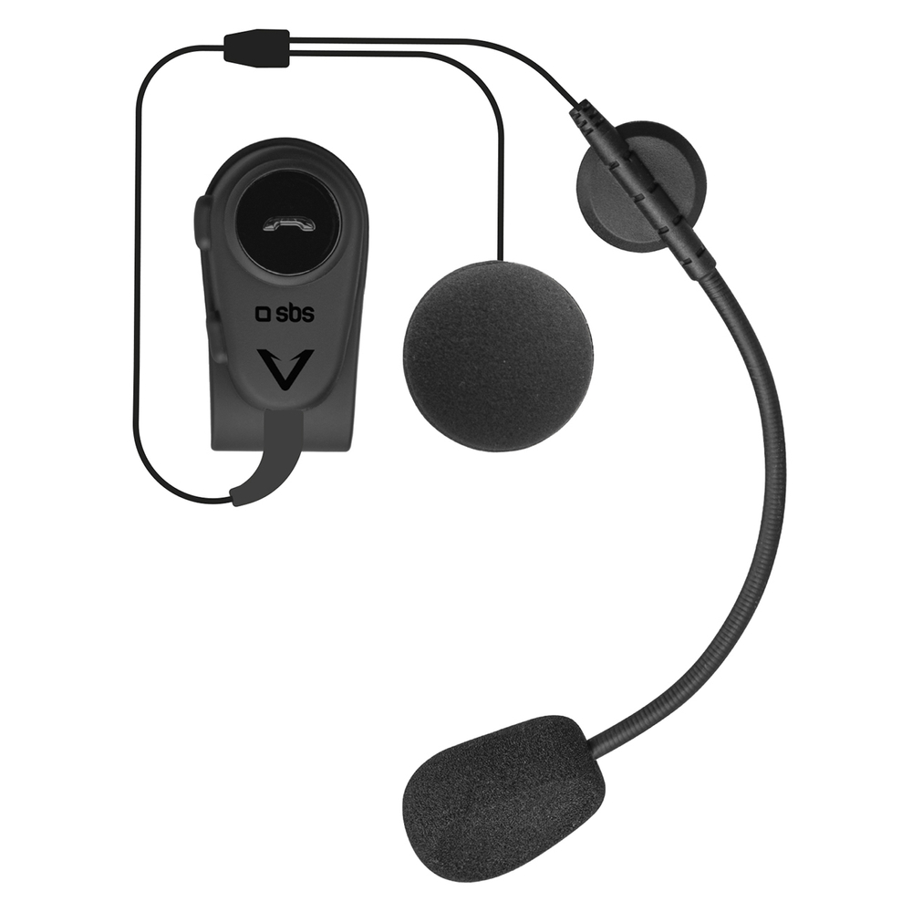 SBS TEEARSETMONOMOTOBTK mono bezvadu austiņu komplekts motocikla ķiverei - melns