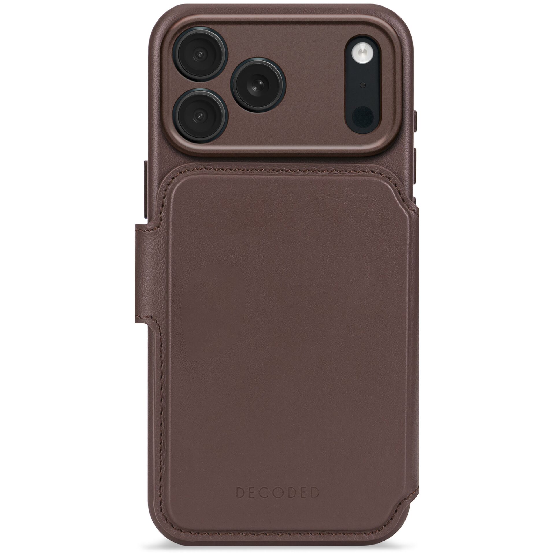 Decoded Leather Detachable atverams vāciņš iPhone 17 Pro, Brūns