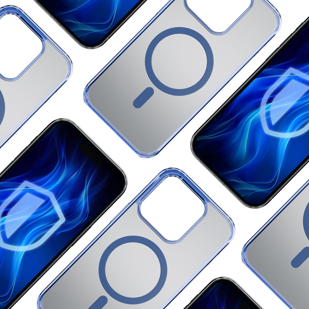 3Mk Protection Frosty MagCase vāciņš Apple iPhone 14 Pro, Zils / Caurspīdīgs
