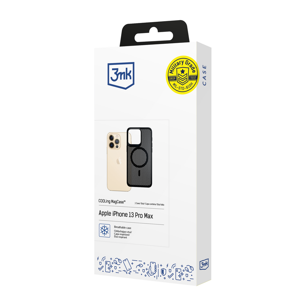 3mk COOLing MagCase vāciņš Apple iPhone 13 Pro Max, Melns