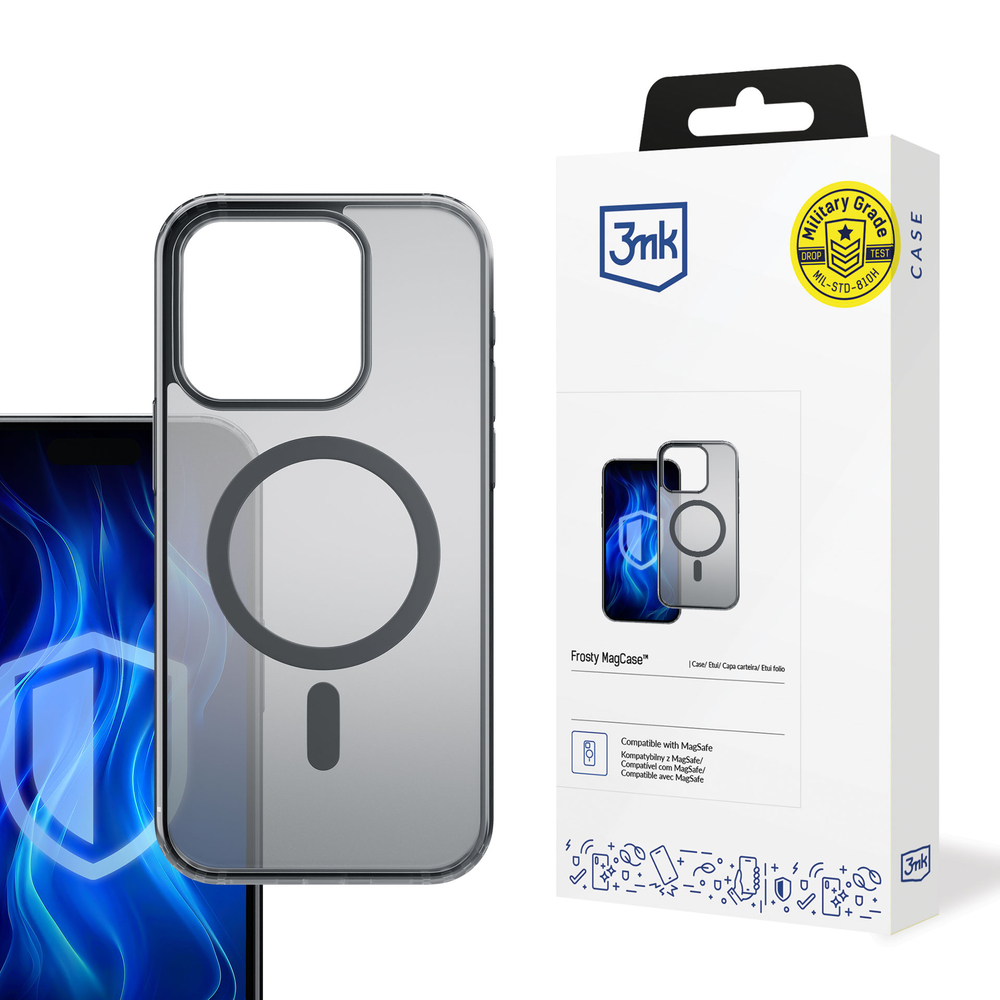 3mk Frosty MagCase vāciņš Apple iPhone 16 Pro Black