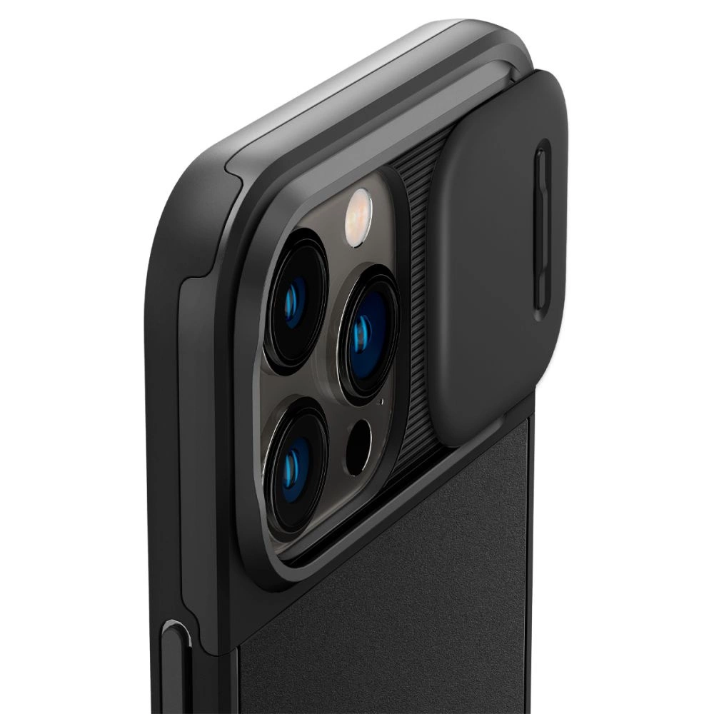 Apple iPhone 14 Pro Max 6.7\'\' Spigen Optik Armor Magsafe Case Cover, Black | Telefona Maciņš Vāks Apvalks Bampers