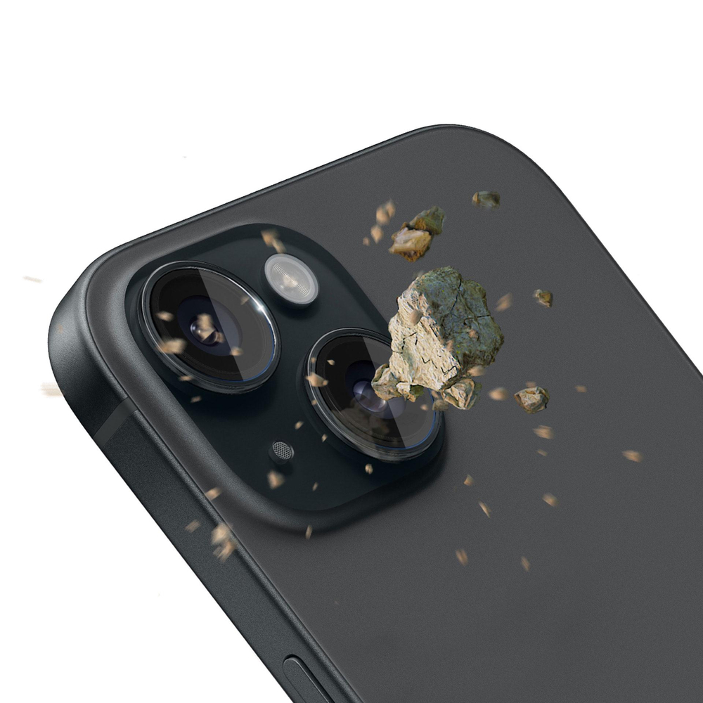 3Mk Lens Protection Pro Apple iPhone 15 kameras aizsargstikls, grafīta