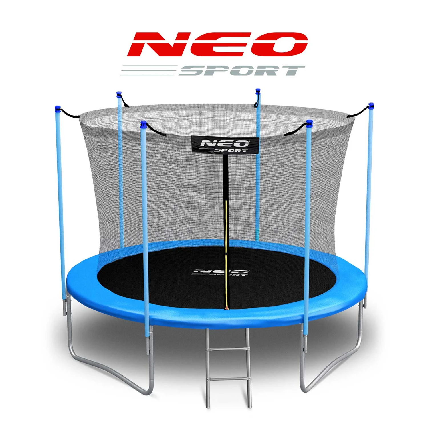 Neo-Sport NS-08W181 dārza batuts ar iekšējo tīklu un kāpnēm, 252 cm