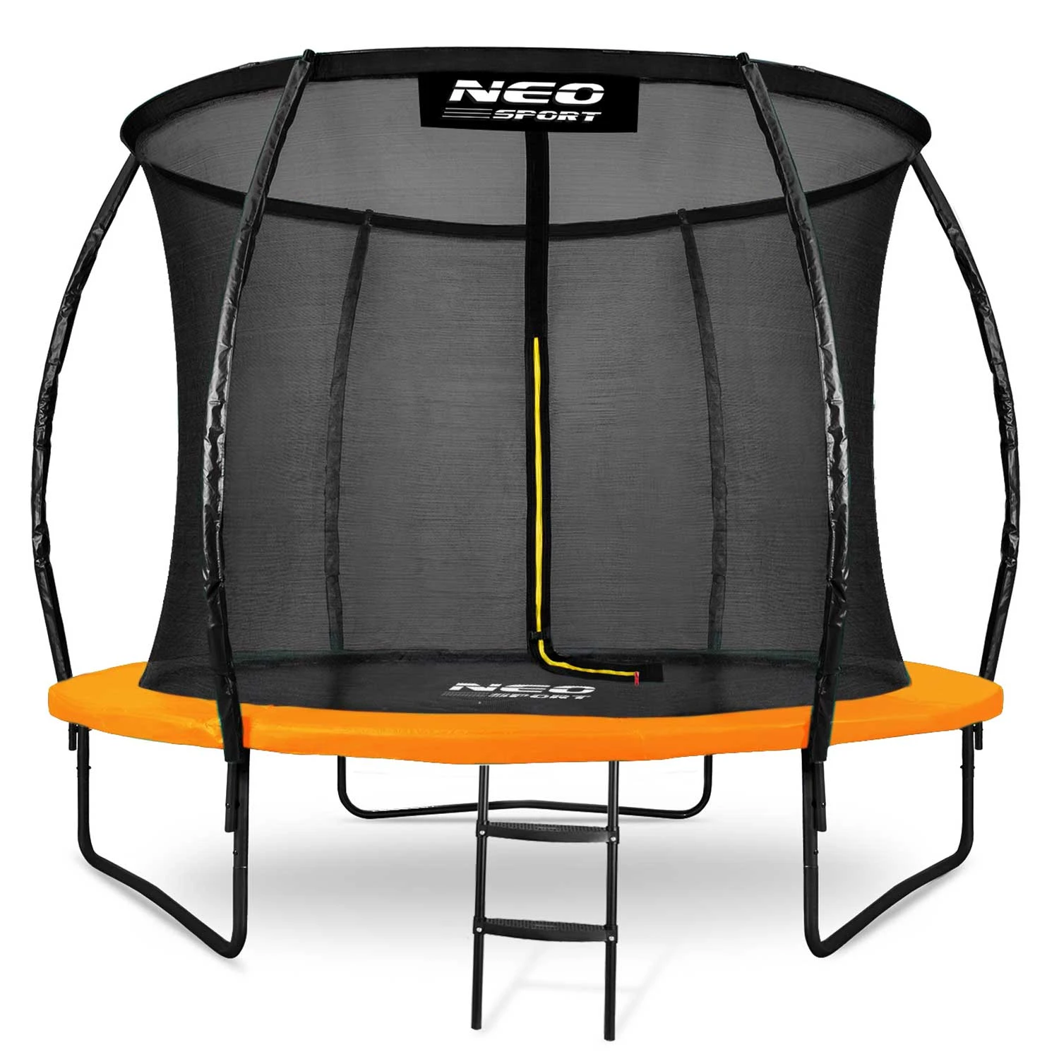 Neo-Sport NS-08C201 dārza batuts ar iekšējo tīklu 252 cm (8ft), oranžs
