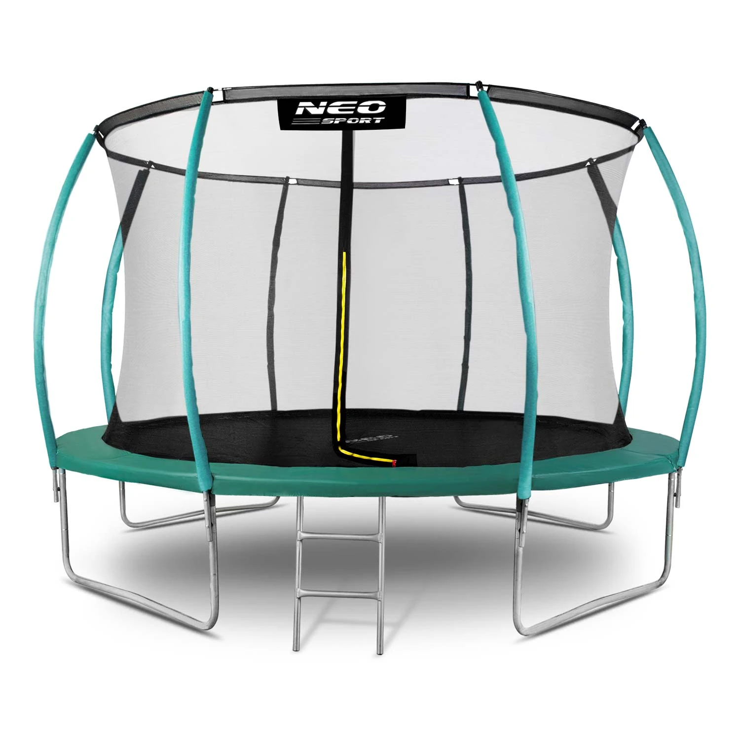 Neo-Sport NS-14C181 dārza batuts 435 cm (14ft) ar iekšējo tīklu, zaļš
