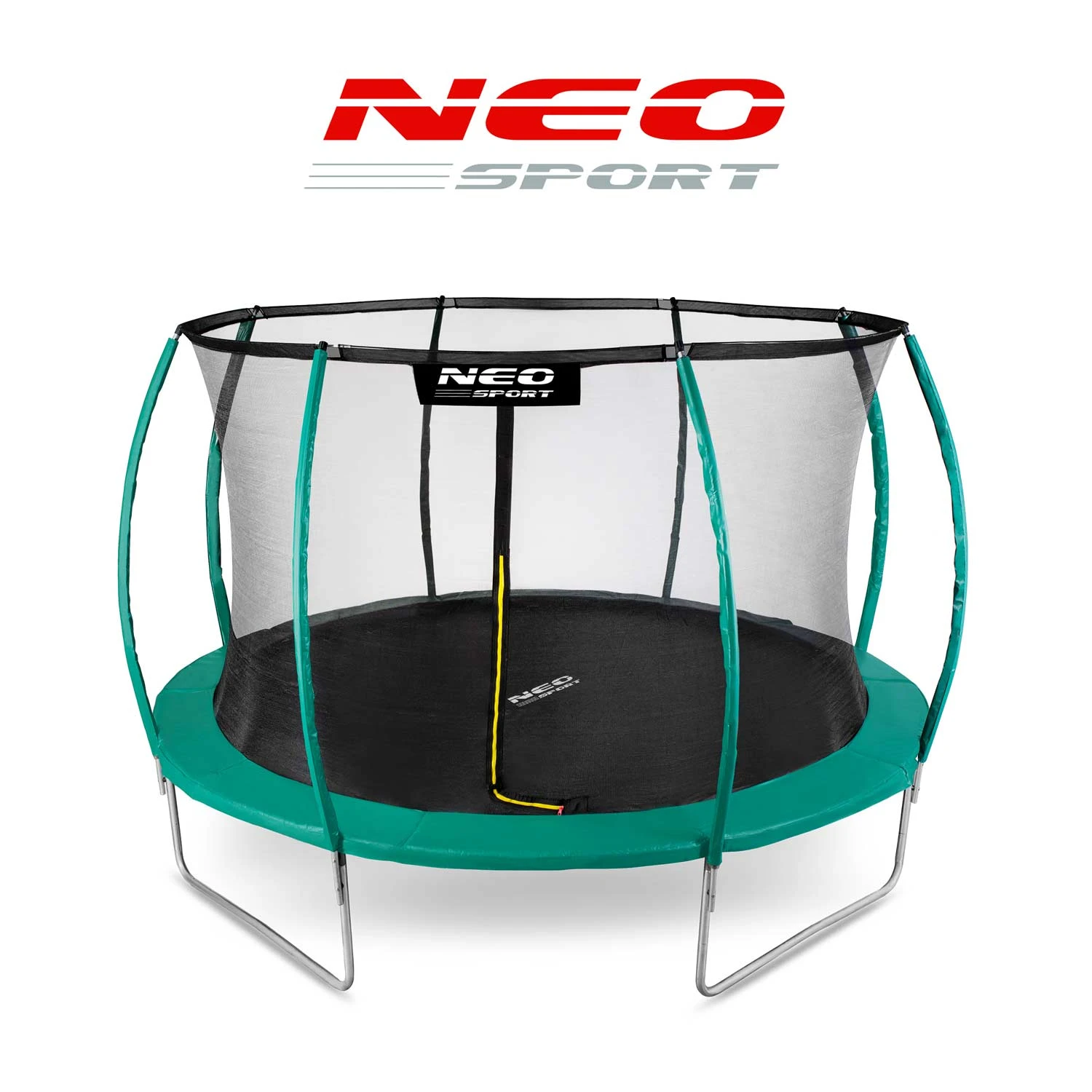 Neo-Sport NS-14C181 dārza batuts 435 cm (14ft) ar iekšējo tīklu, zaļš