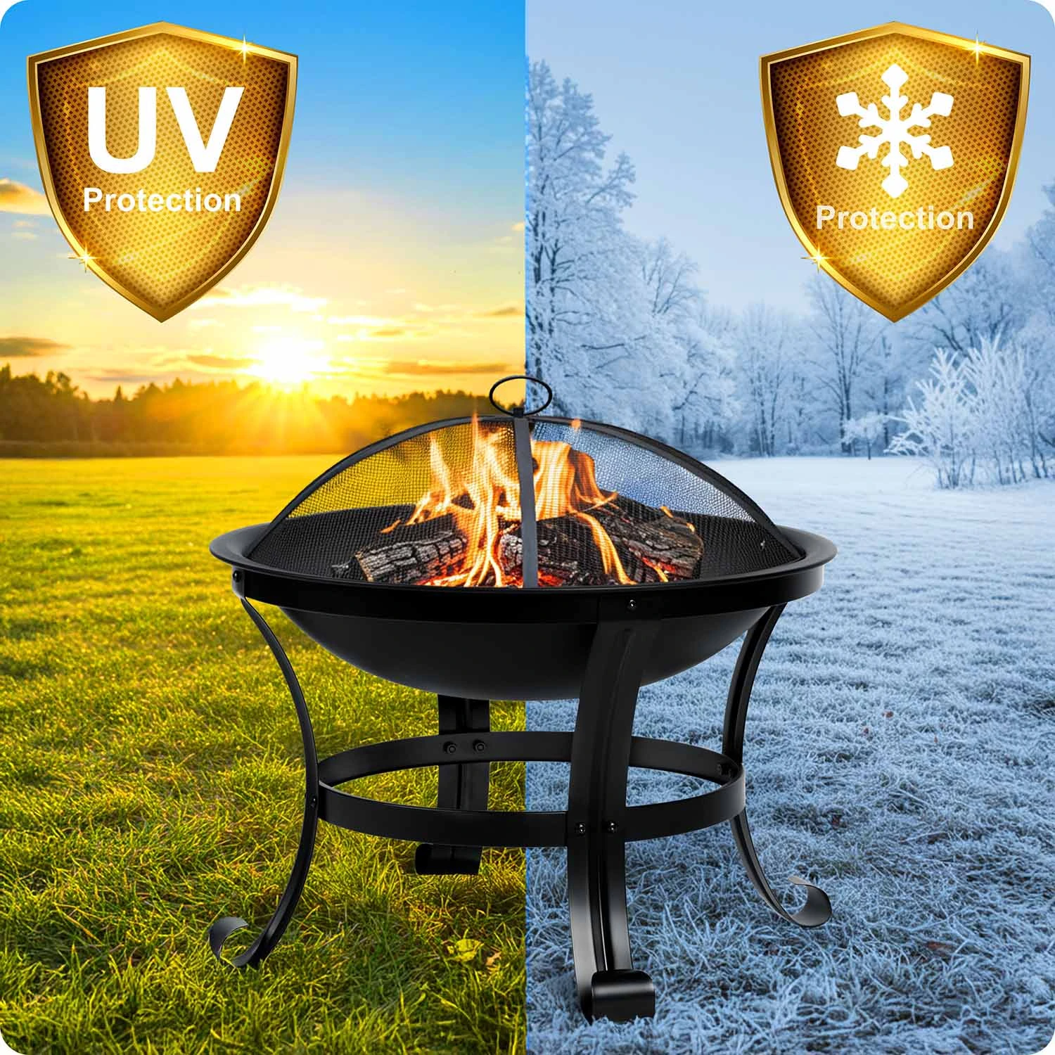 Berdsen BD-880 dārza ugunskura vieta, 60 cm, melna