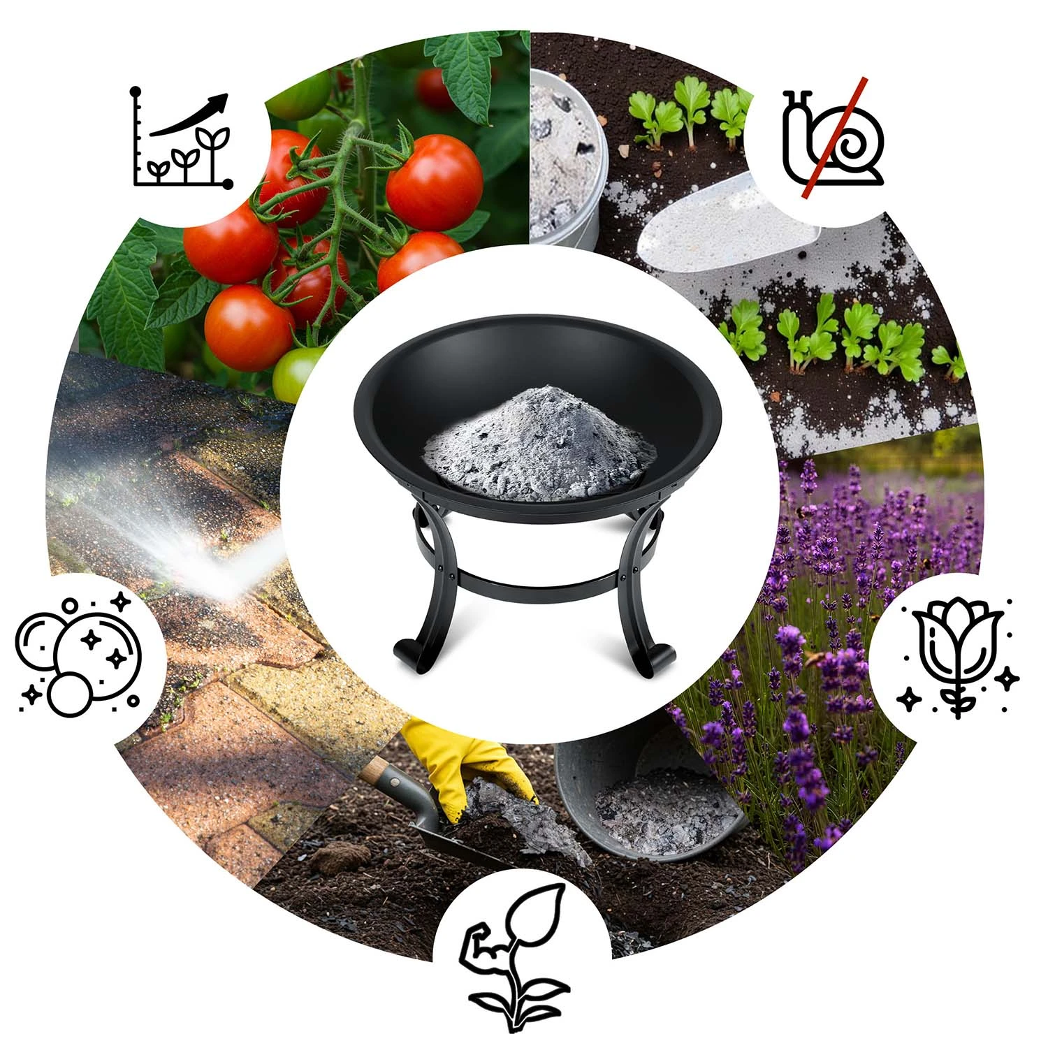 Berdsen BD-880 dārza ugunskura vieta, 60 cm, melna
