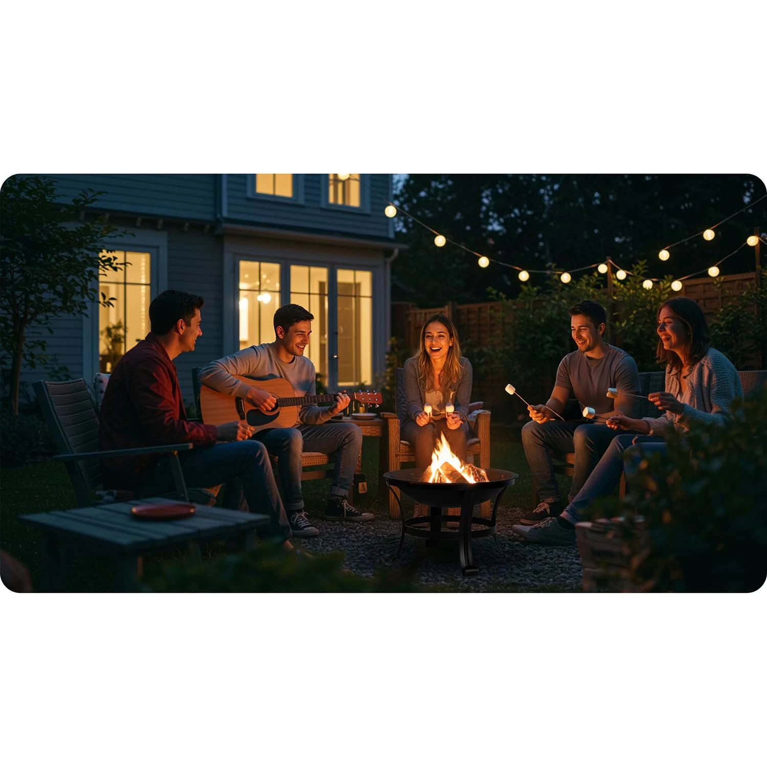 Berdsen BD-880 dārza ugunskura vieta, 60 cm, melna