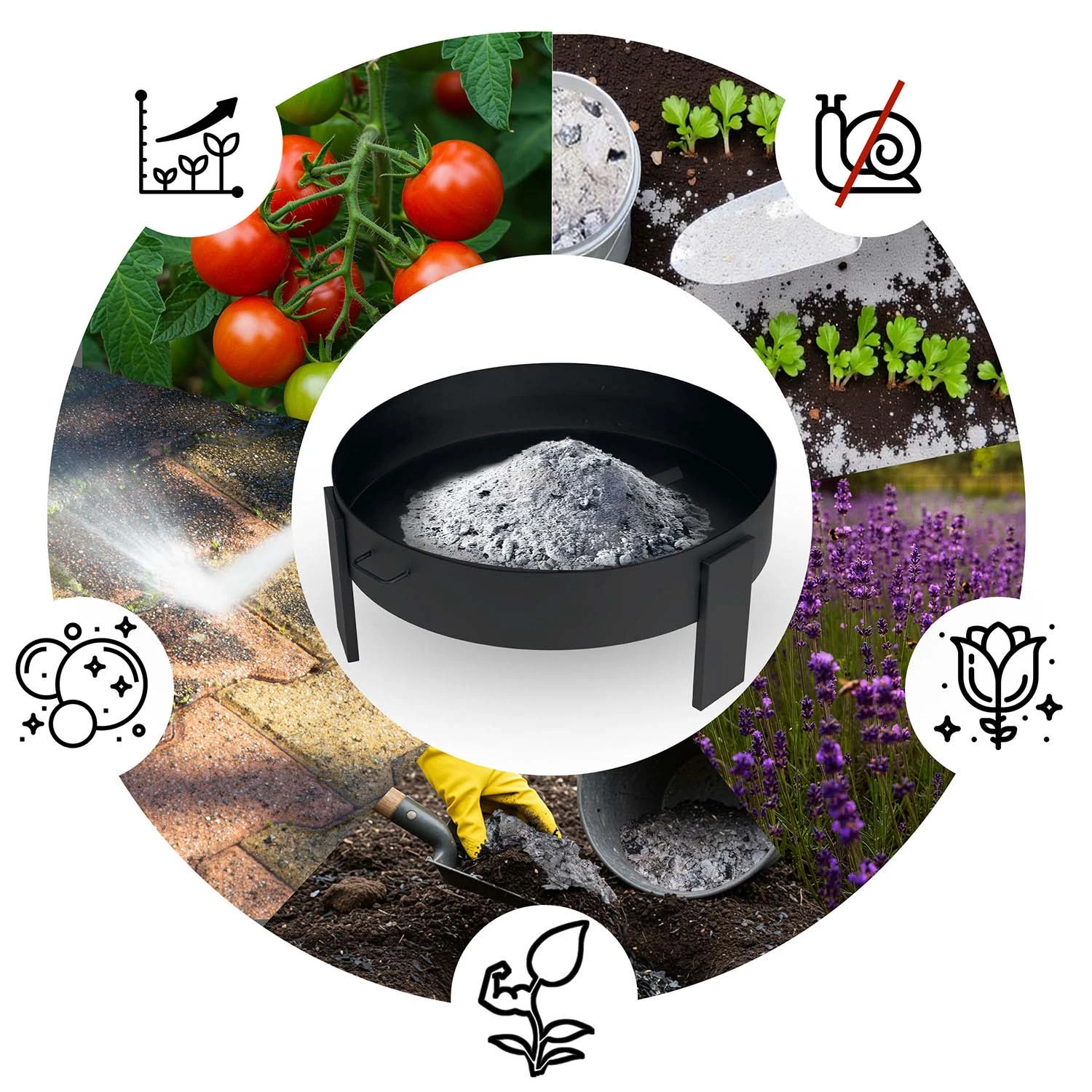Berdsen BD-883 dārza ugunskura vieta, 80 cm, melna