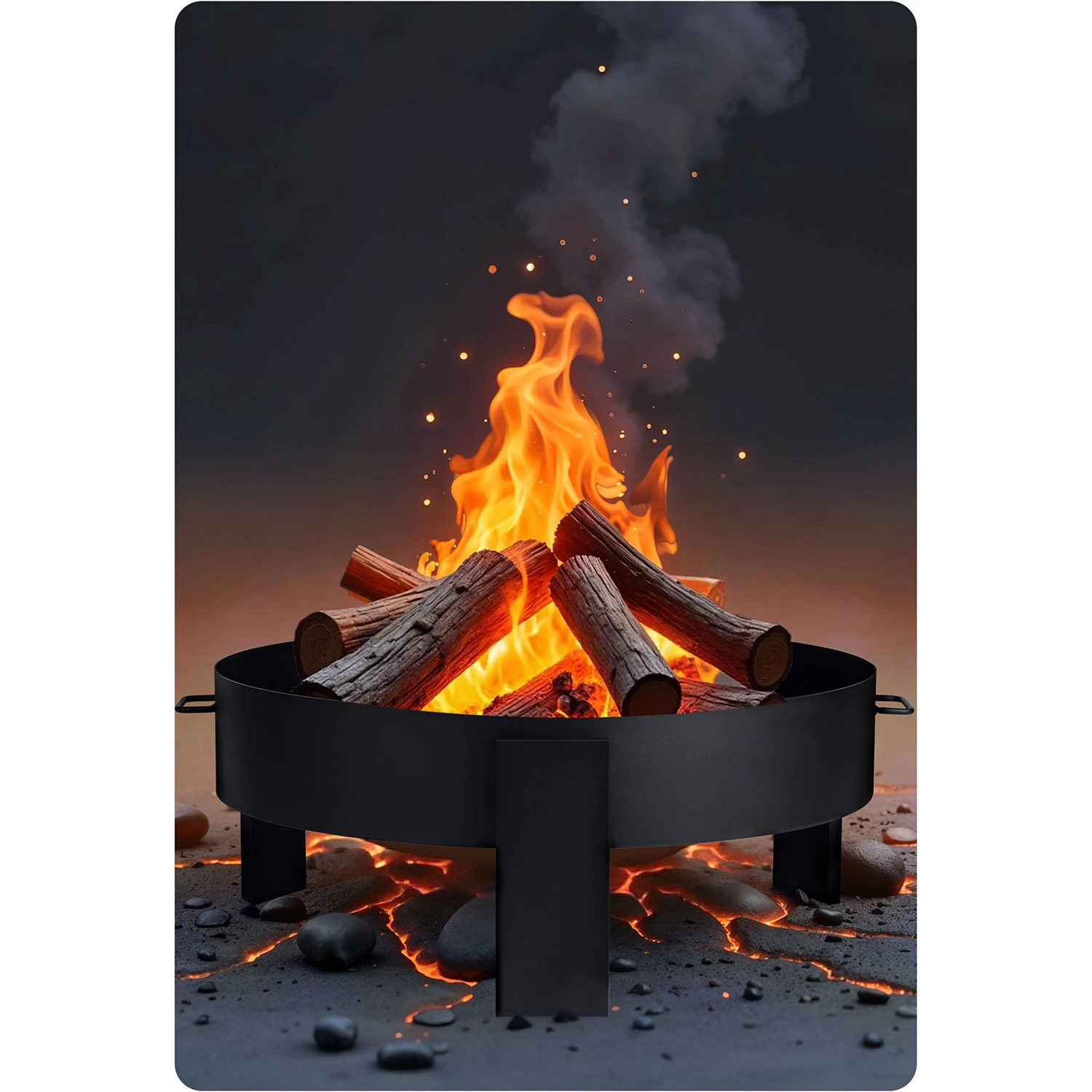 Berdsen BD-883 dārza ugunskura vieta, 80 cm, melna
