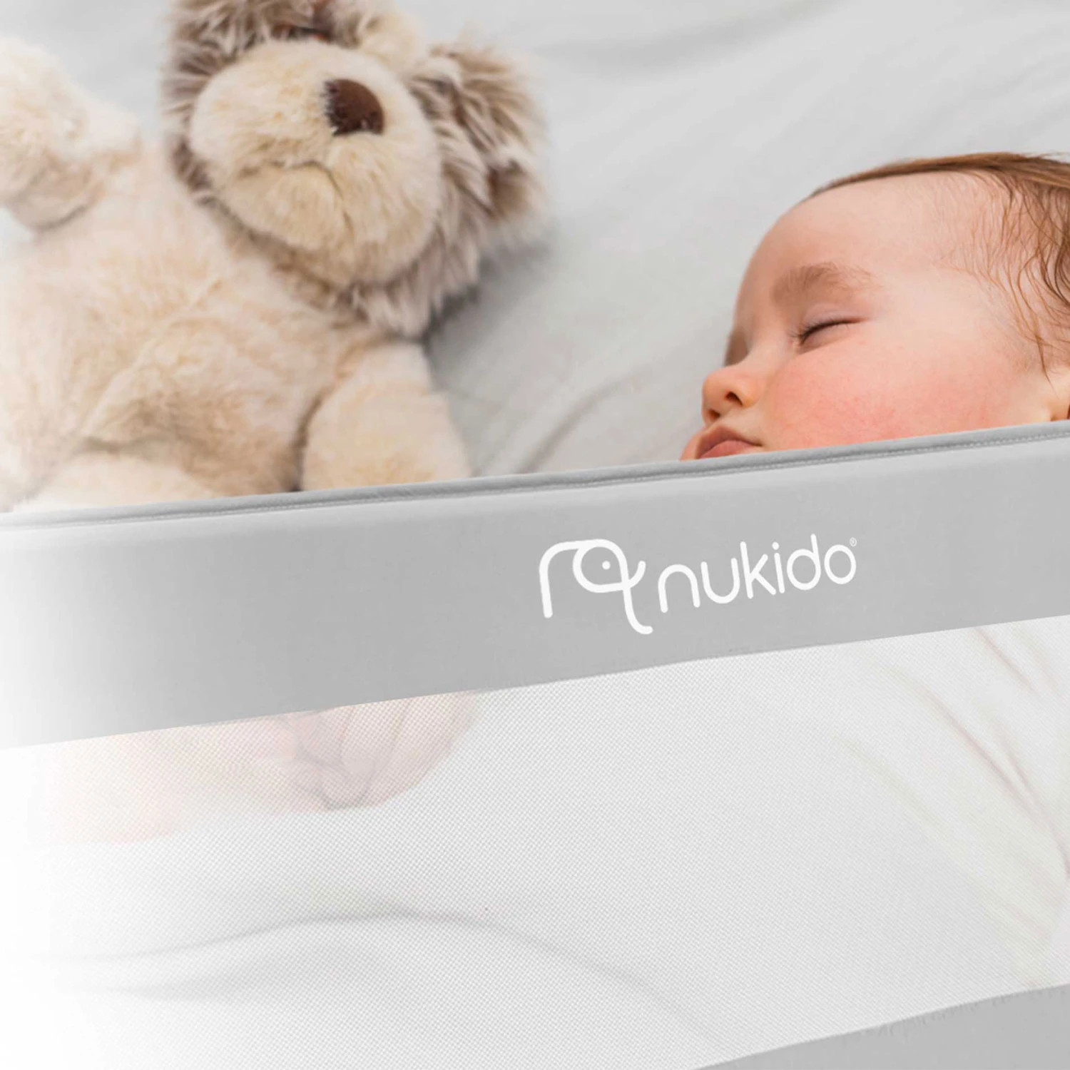 Nukido 722300 gultas aizsargbarjera 150x66x35 cm, pelēka