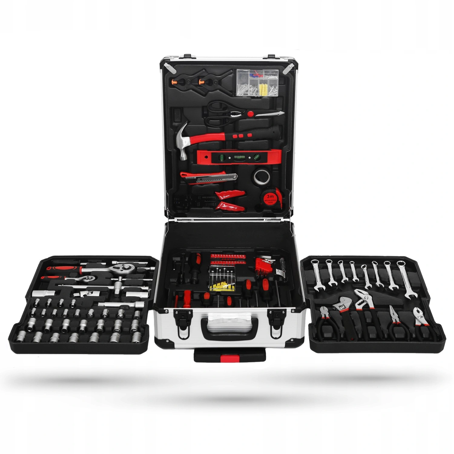Bauerkraft H-077 liels instrumentu komplekts koferī ar riteņiem, 189 gab.