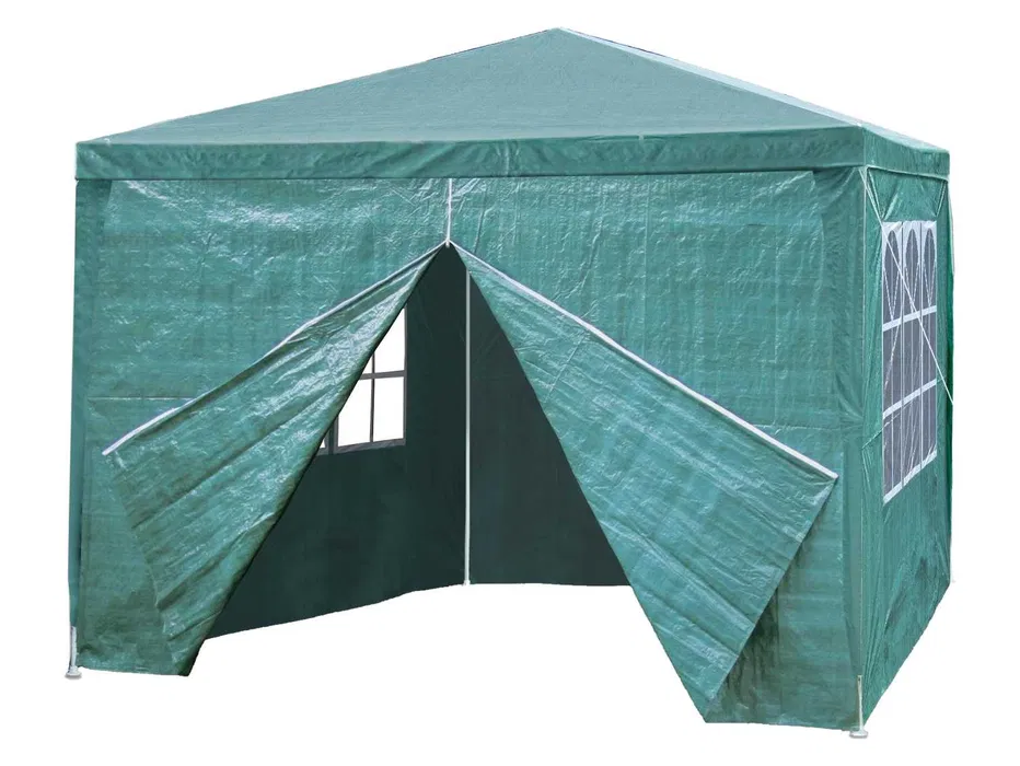 MultiGarden dārza paviljons 3x3 m, 4 sienas, zaļš