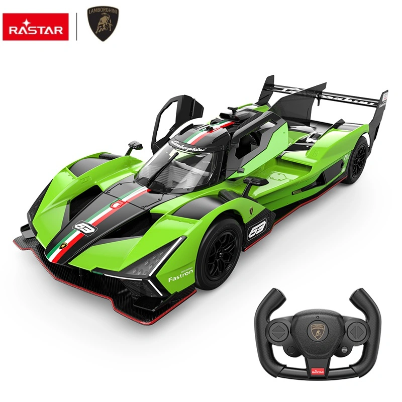 Rastar Lamborghini SC63 LMDH radiovadāms auto 1:14, melns/zaļš