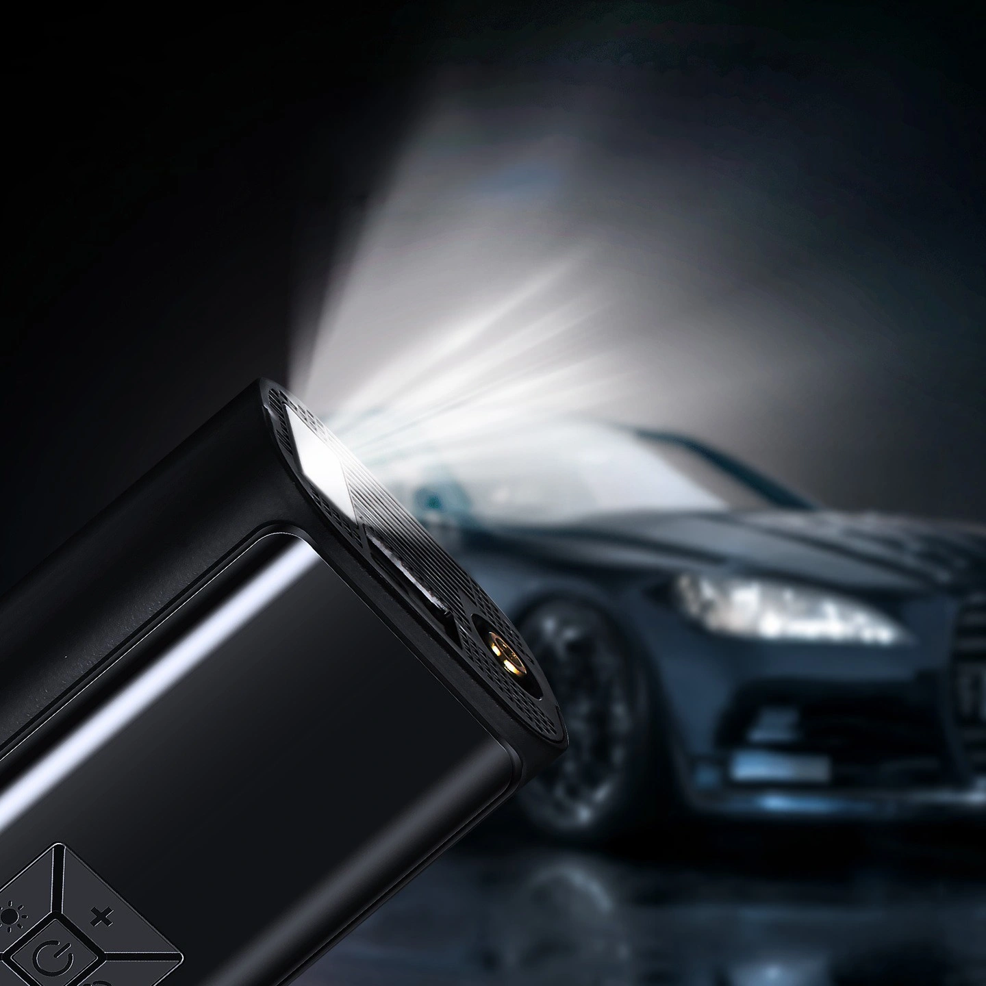 Pārnēsājams gaisa kompresors un riepu pumpis 150 PSI 6000mAh LED