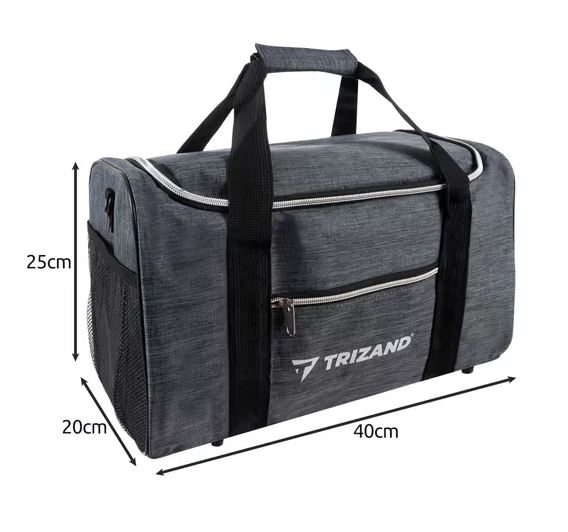 Trizand ceļojumu soma rokas bagāžai, 40x25x20 cm, pelēka