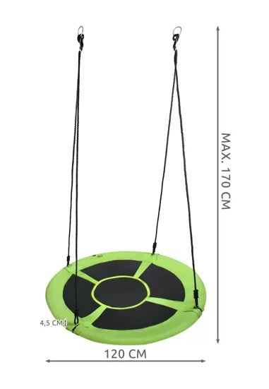 120cm Bērnu Šūpoles Stārķa Ligzda 23515 | Storks Nest Swing