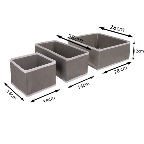 Ruhhy 00025764 veļas organizatoru komplekts, 6 gab., pelēks