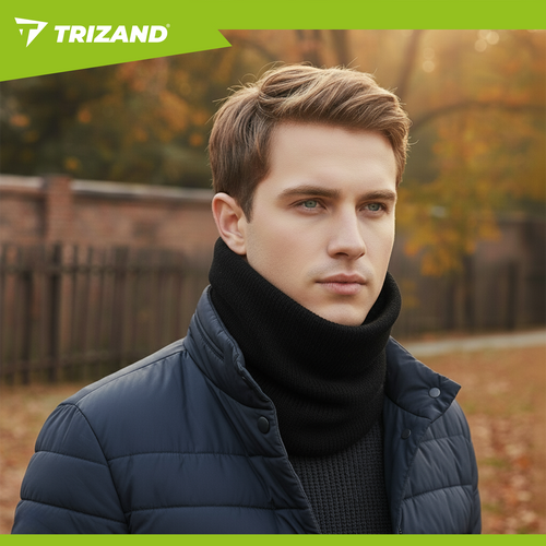 Trizand Vīriešu Ziemas Kakla Sildītājs Melns