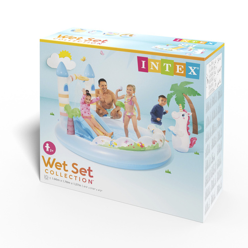 Intex 56148NP Piepūšamais ūdens rotaļu laukums Pils ar vienradzi