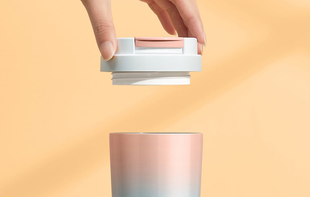 Deerma DEM-NU90 bezvadu blenderis - termokrūze, zils/rozā