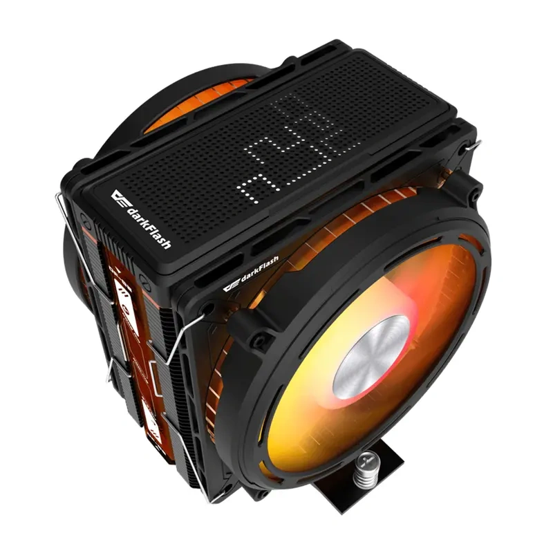 Darkflash E400 PLUS aktīvais procesora dzesētājs, melns