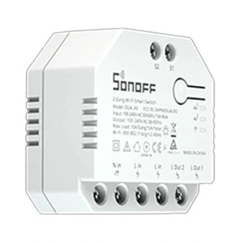 Sonoff 2 Kanālu Viedais Wi-Fi Slēdzis ar Jaudas Mērīšanu Dual R3