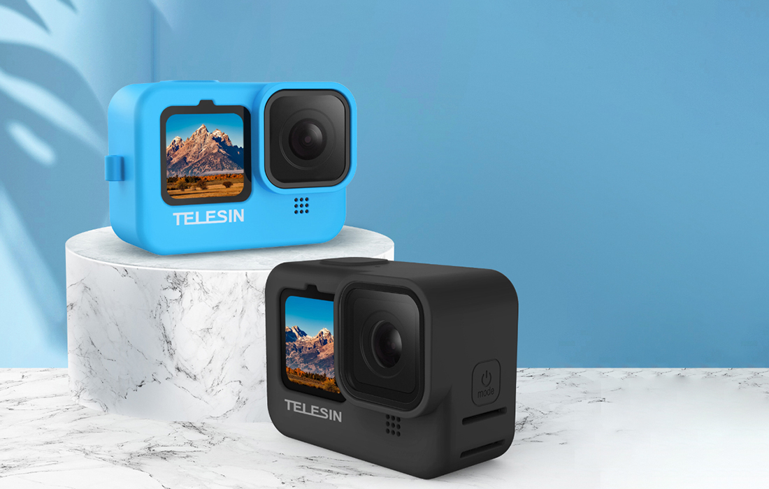 Telesin silikona ietvars priekš GoPro Hero 9 / 10 / 11 / 12 (GP-HER-041-BK), melns
