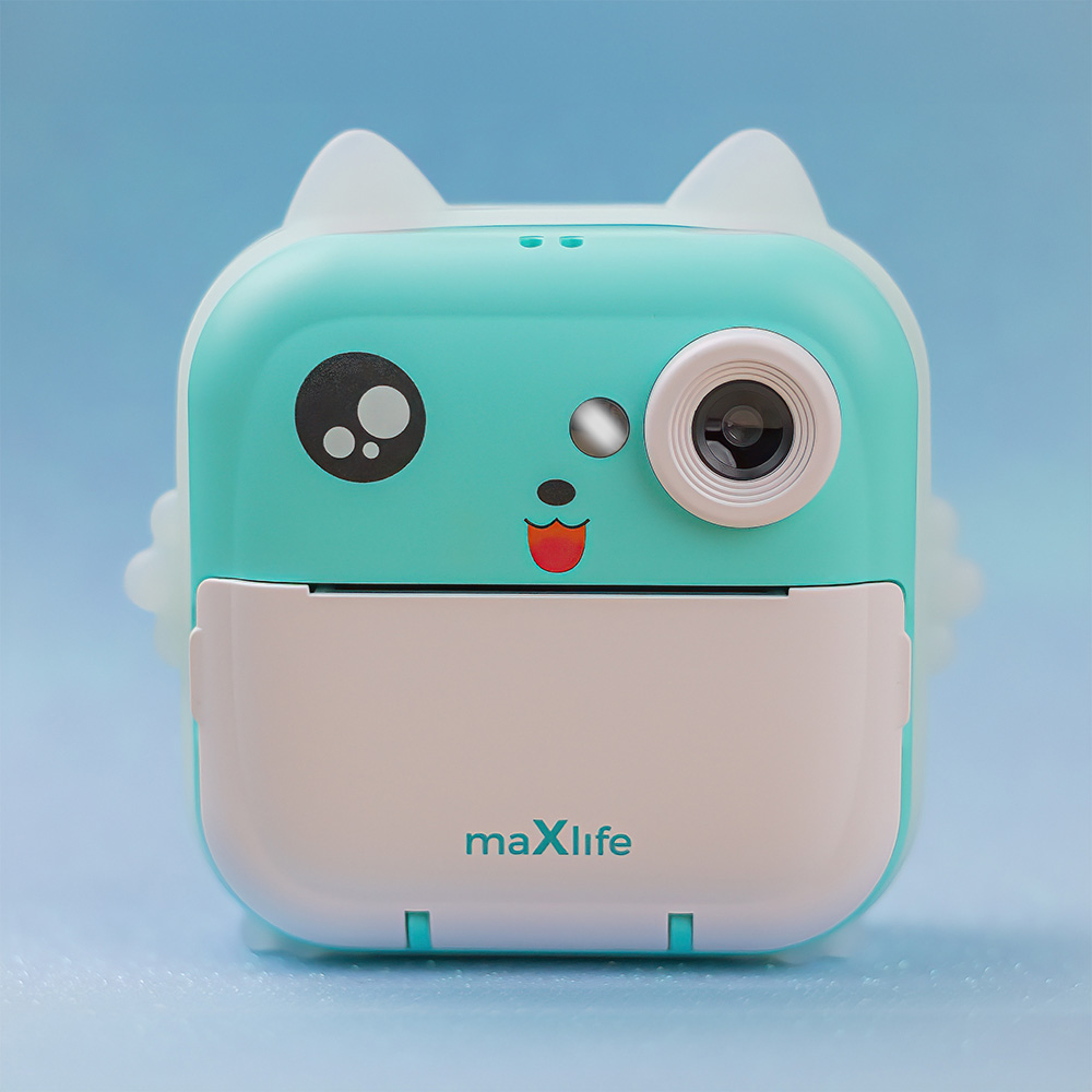 Maxlife MXPC-100 bērnu fotoaparāts ar printeri, zils