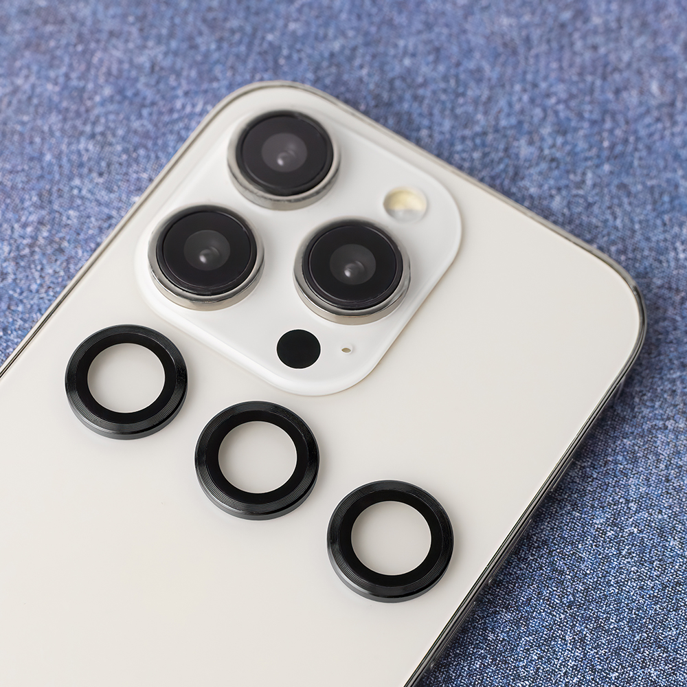 TFO kameras aizsargstiklu komplekts priekš iPhone 18 Pro, melns