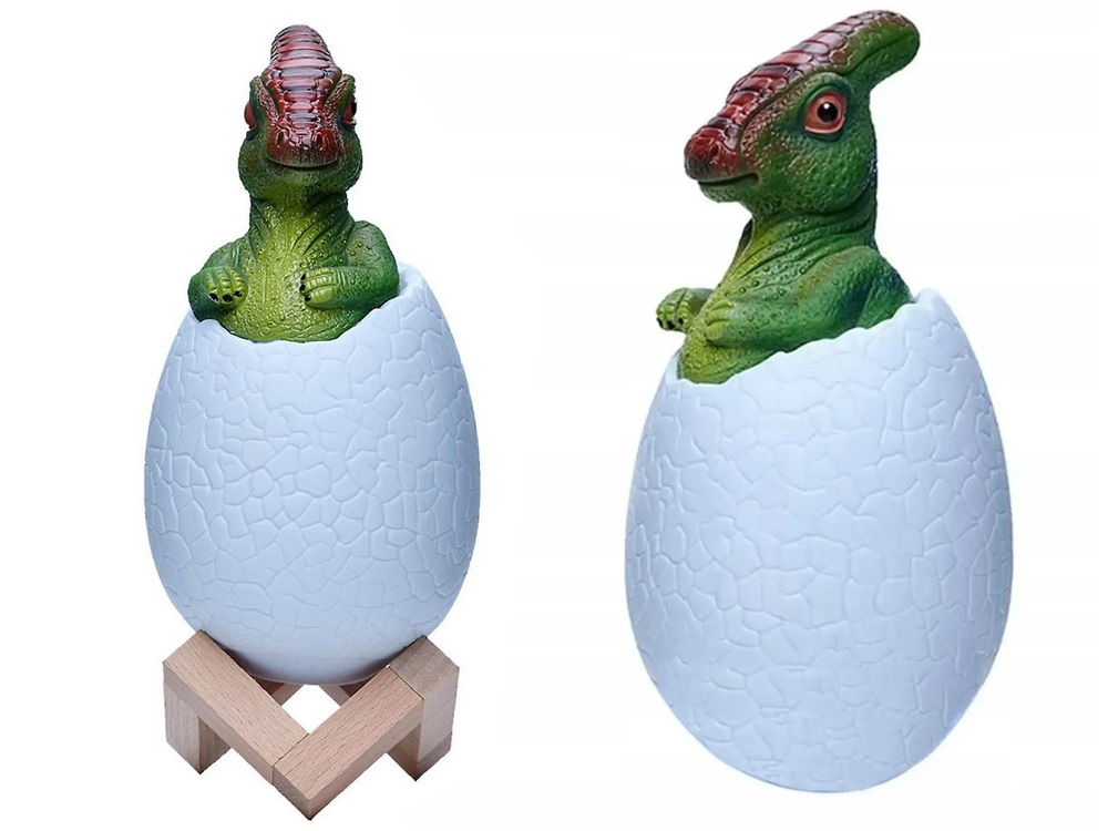 Dinozaura olas formas RGB LED nakts lampiņa bērniem
