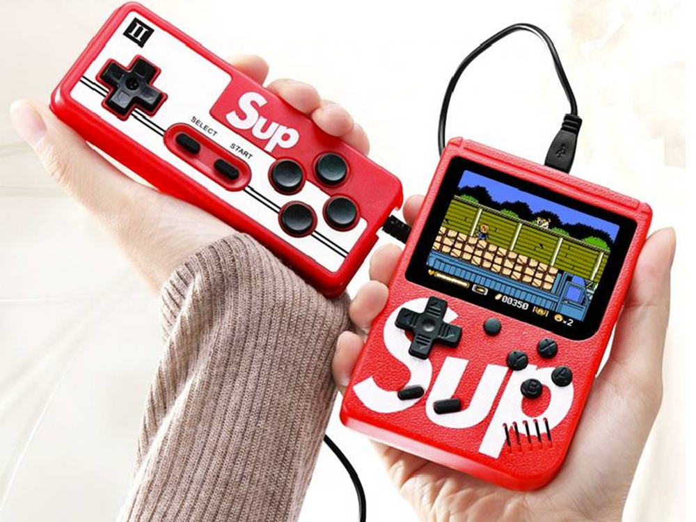 Mini retro portatīvā spēļu konsole, 400 spēles, 3.0\" ekrāns, TV pieslēgums, pults, sarkana