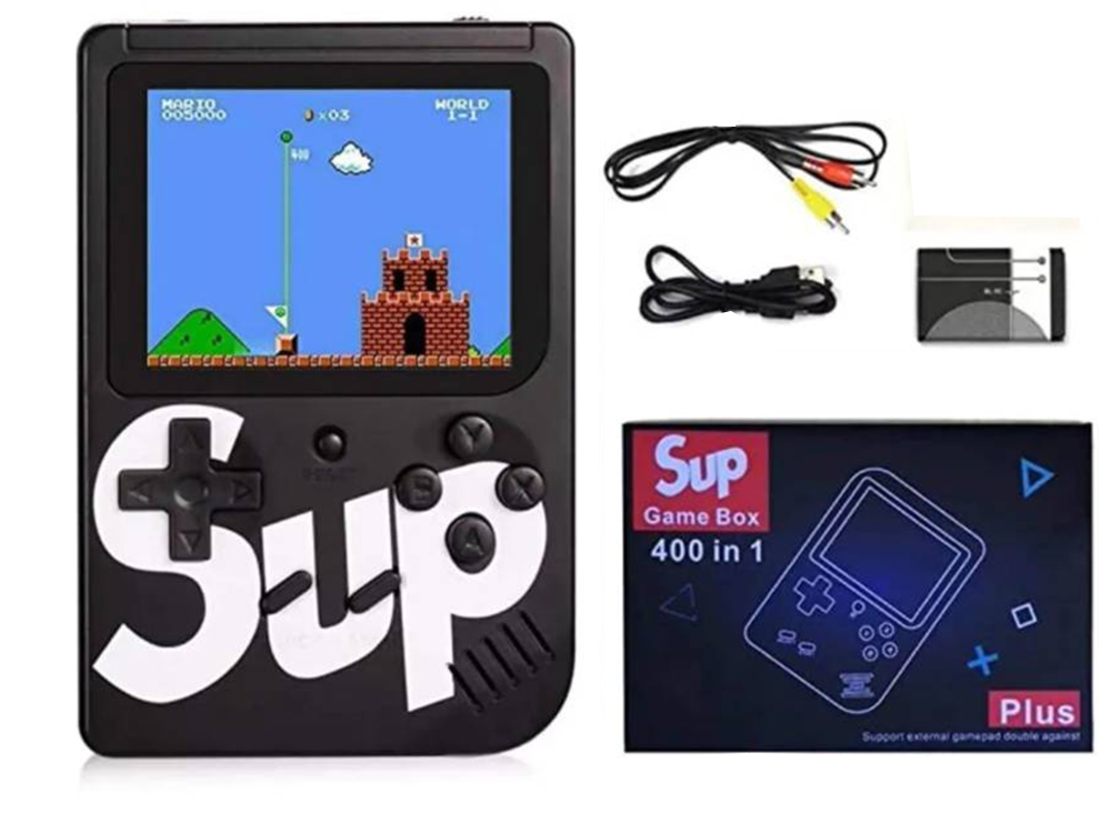 Retro Mini Portatīvā Konsole, 400 Spēles, 3.0\" Ekrāns, TV Savienojums, Melna | Mini Console Portable, Retro Games,...