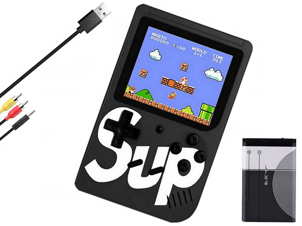 Retro Mini Portatīvā Konsole, 400 Spēles, 3.0\" Ekrāns, TV Savienojums, Melna | Mini Console Portable, Retro Games,...