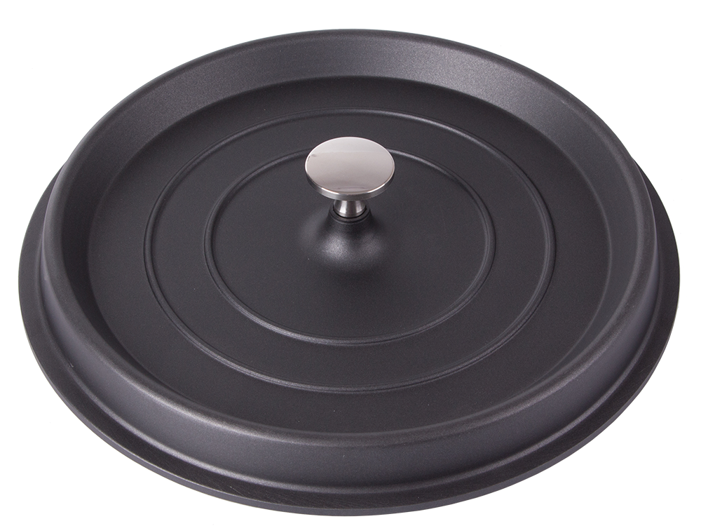 Sautējamais katls-cepešpanna ar vāku 7l, non-stick, indukcijai un gāzei, melns