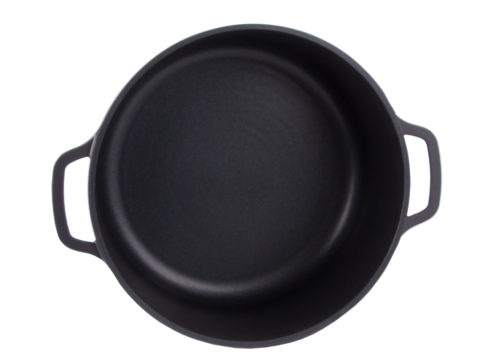 Sautējamais katls-cepešpanna ar vāku 7l, non-stick, indukcijai un gāzei, melns