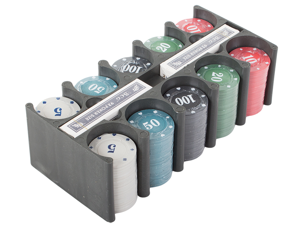 Texas Hold\'em pokera komplekts, 200 žetoni, kārtis, paklājs