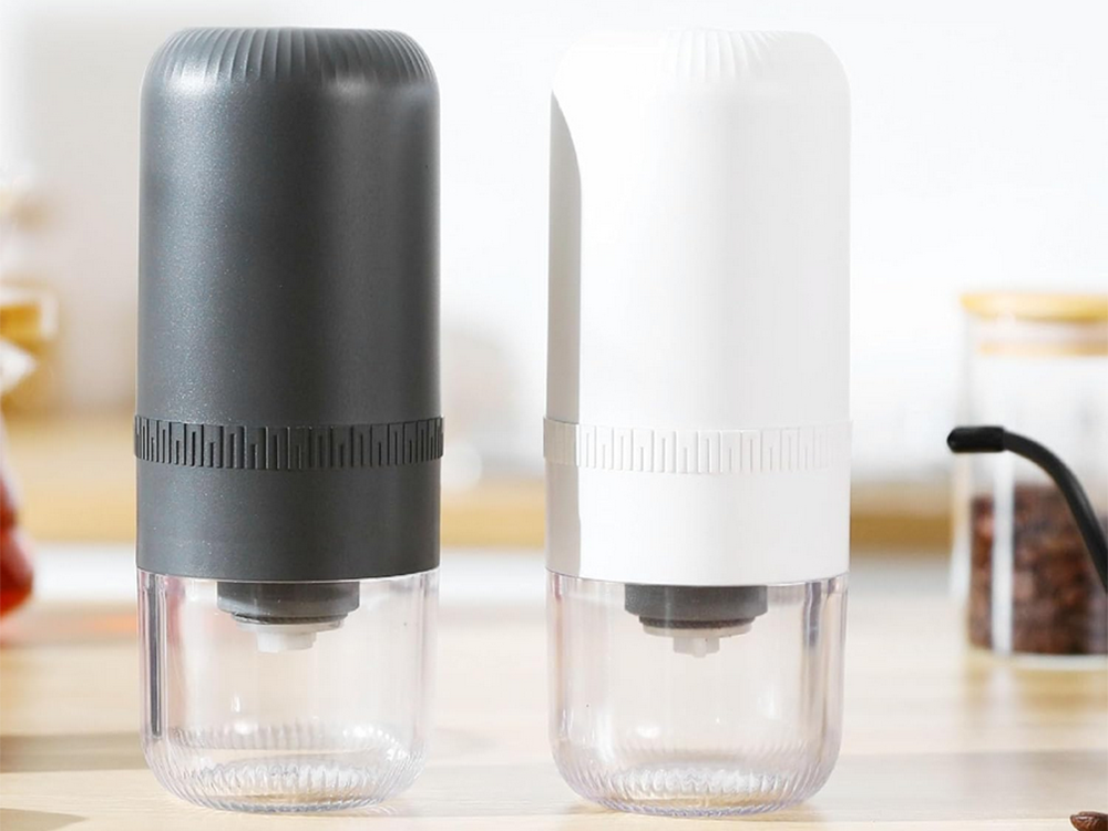 Elektriskās kafijas pupiņu dzirnaviņas ar regulējamu rupjumu, USB, 150 ml