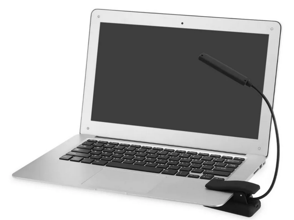 USB lasīšanas lampiņa ar klipsi, 9 LED, melna